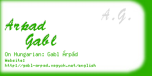 arpad gabl business card