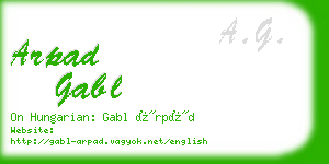 arpad gabl business card